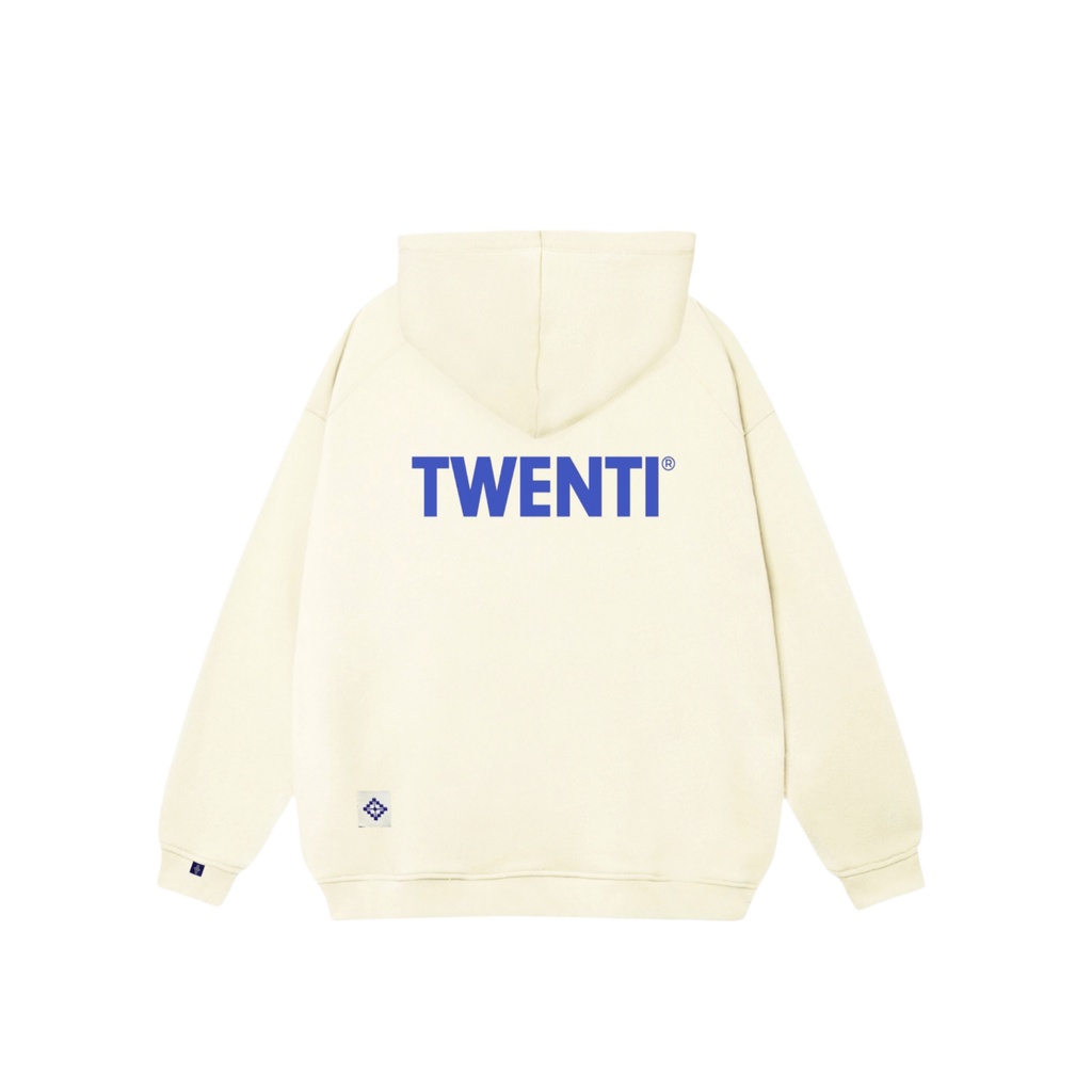 [Nhập RS0822 giảm 30k cho đơn 99k]ÁO HOODIE TWENTI NỈ COTTON TRẮNG KEM BASIC