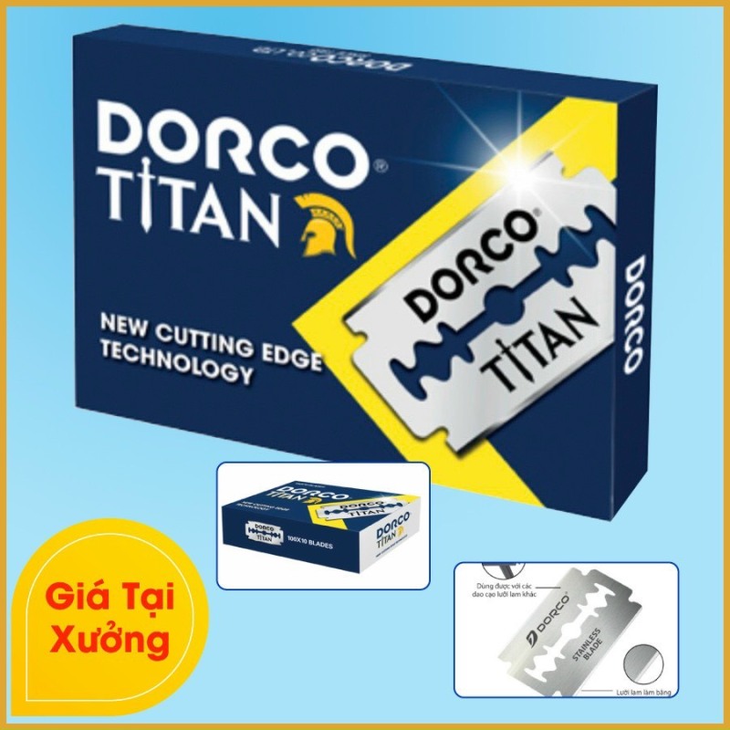 [CHÍNH HÃNG] Lưỡi Dao Lam Dorco Titan Hộp 100 Lưỡi Lam Đen