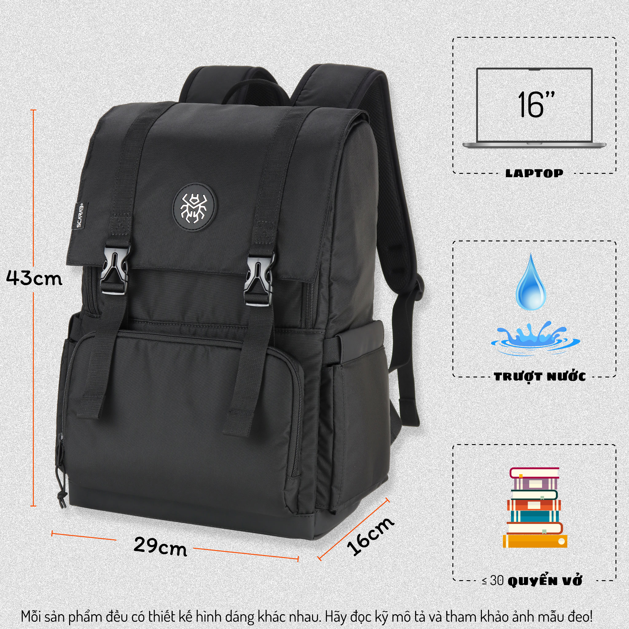 Balo Thời Trang SCARAB - MIGHTY™ Backpack Unisex
