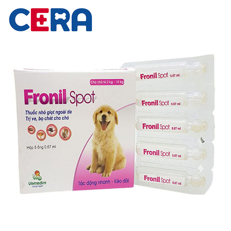 Lọ Nhỏ Trị Ve Ghẻ Rận Cho Chó Mèo - Fronisport Spot (Hộp 5 Ống)