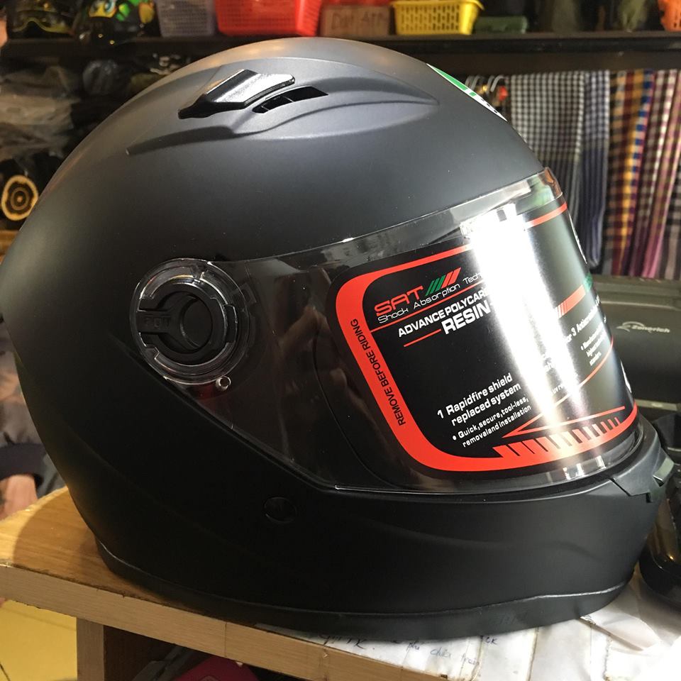 [HCM]Mũ bảo hiểm fullface agu đen nhám