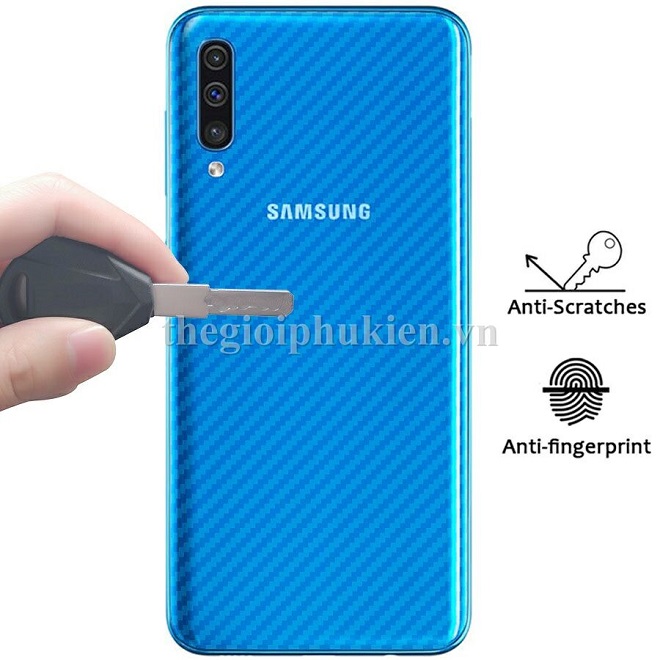 Miếng dán vân carbon, các bon mặt lưng cho SamSung Galaxy A50