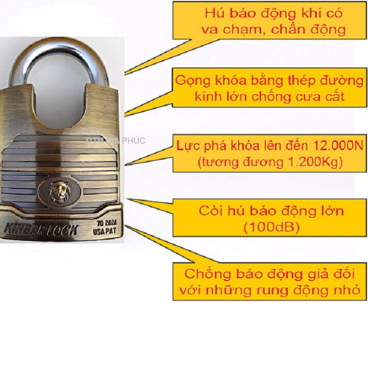 KHOÁ BÁO ĐỘNG CHỐNG TRỘM KINBAR LOCK