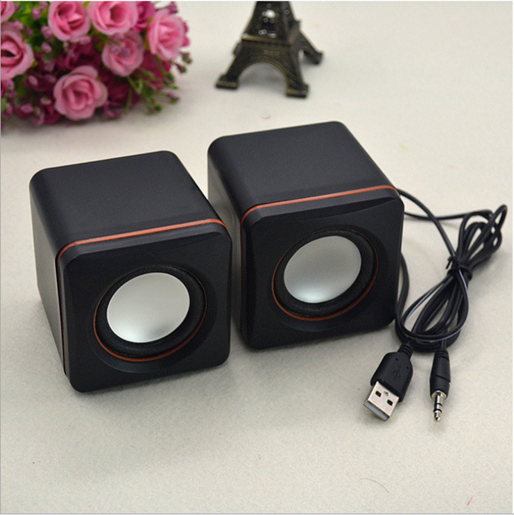 [Black] Micro speaker desktop mini 101 USB speaker sound paper real