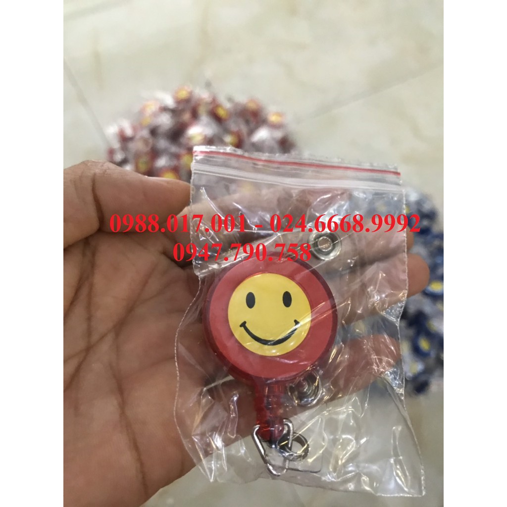 Colorful smiley wadded lanyard