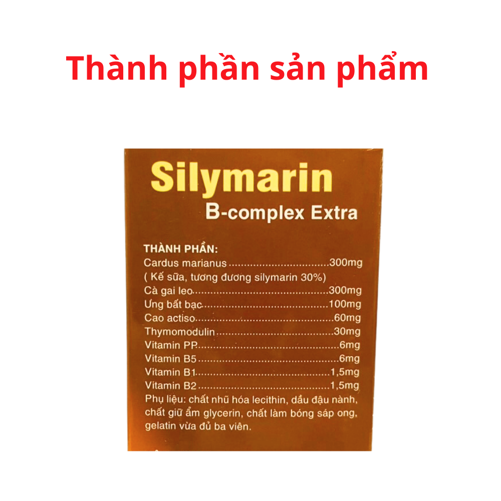BỔ GAN SILYMARIN B-COMPLEX EXTRA - HỘP 100V