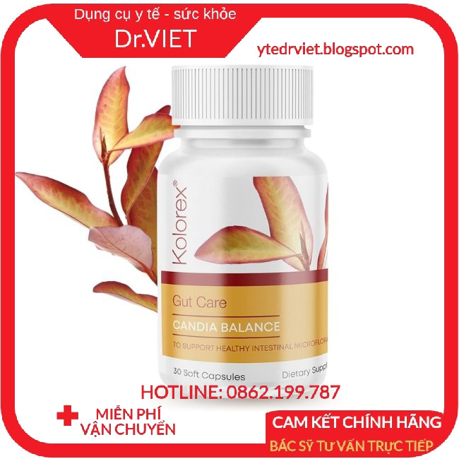 Kolorex Candida balance 30 viên-oral tablets this fungus Candida kolorex gut care Candia balance