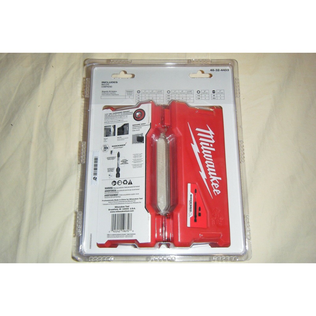 Bộ vít Milwaukee 48-32-4403 Shockwave 18 chi tiết