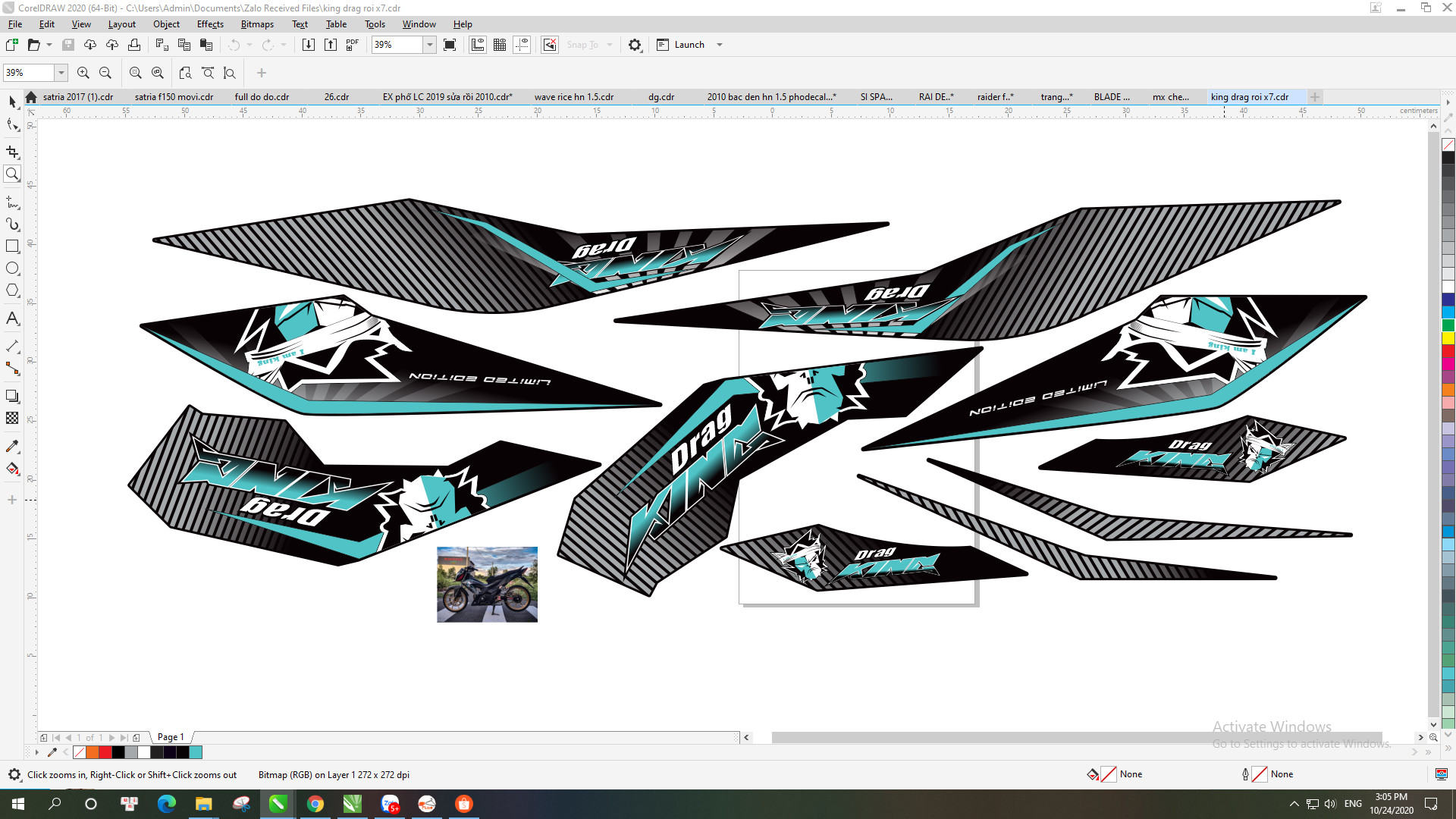 Tem xe honda sonic king drag