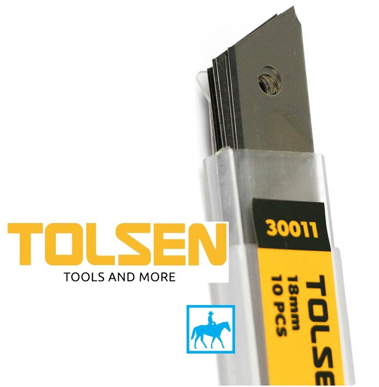 Hộp 10 lưỡi dao rọc giấy tolsen 30011 - 30011