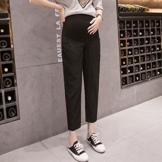 Quần bầu baggy đũi công sở có đáp bụng và chun chỉnh