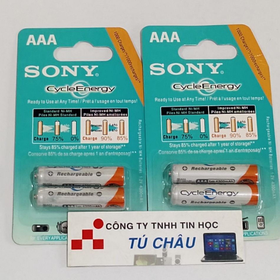 Pin sạc AAA SONY CycleEnergy / 1 Cặp (Vĩ 2 Viên)