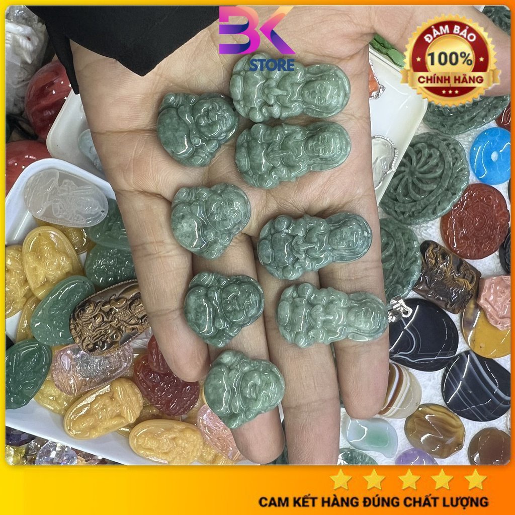 Mặt dây chuyền Phật di lặc ,quan âm đá BK STORE