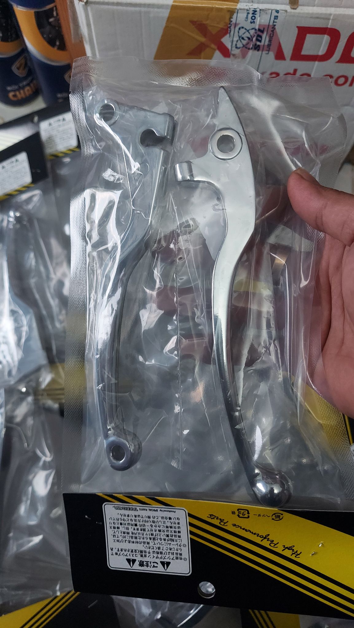 Tay thắng zin Chrome (xiken) satria raider fi giá 1 cặp