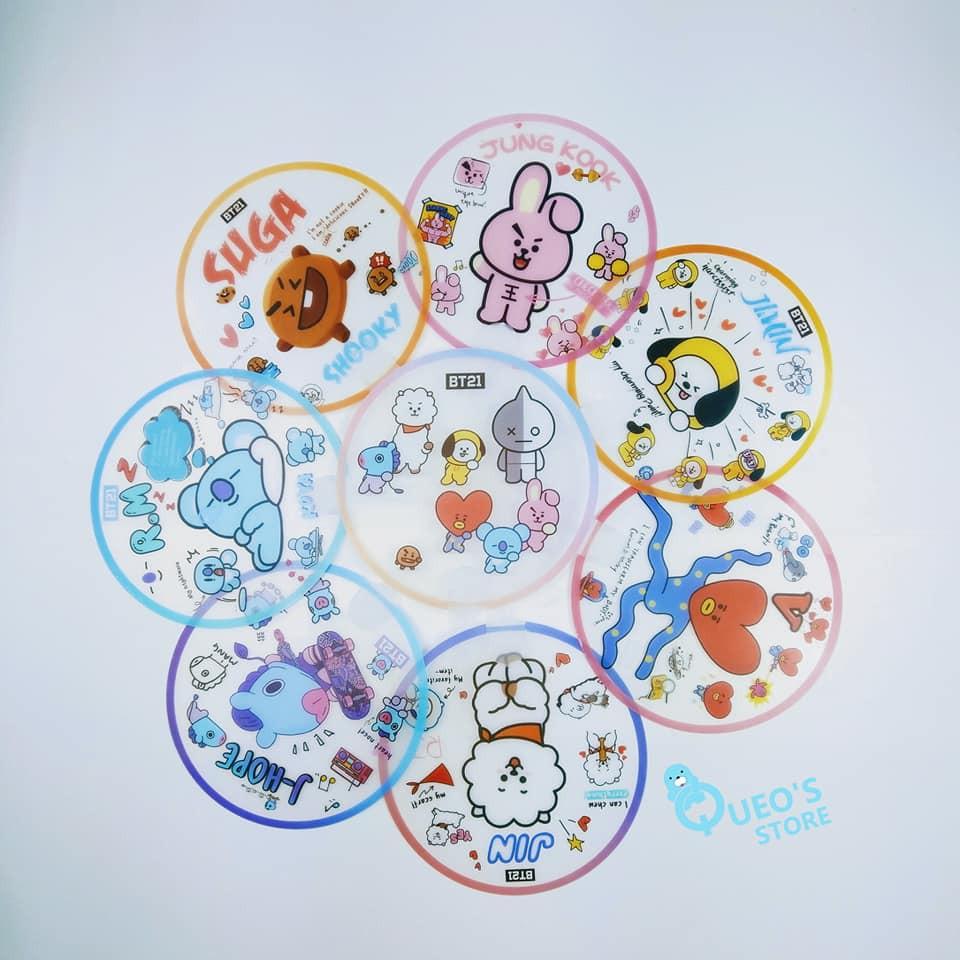 BTS QUẠT TRONG SUỐT COMBO 2 CÁI CHIMMY VÀ BTS