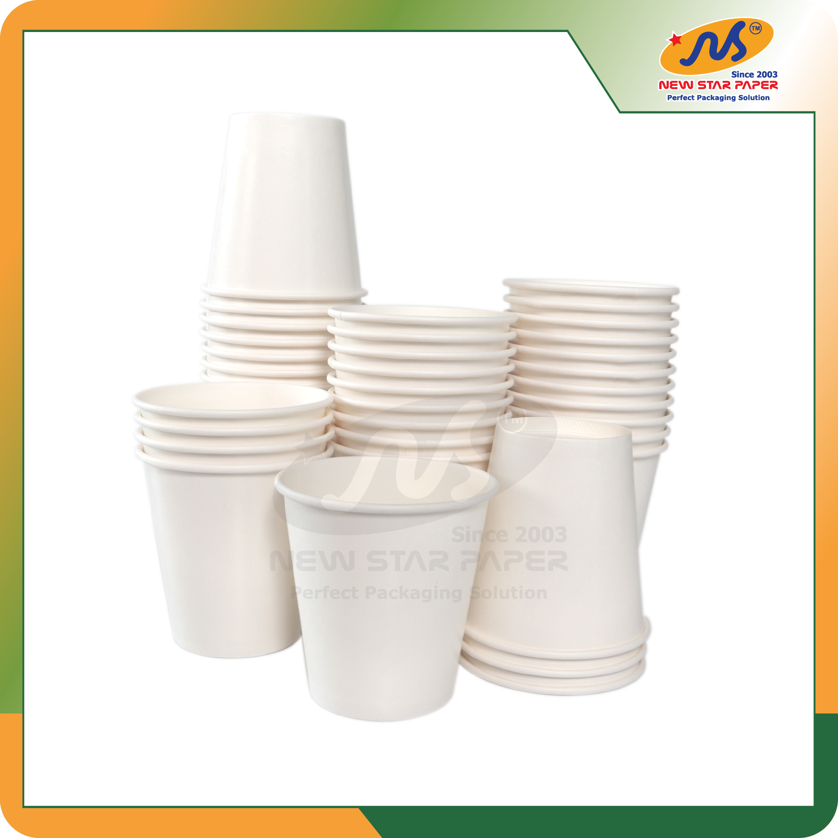 Ly giấy 6.5oz~192ml - Lốc 50 ly giấy trơn