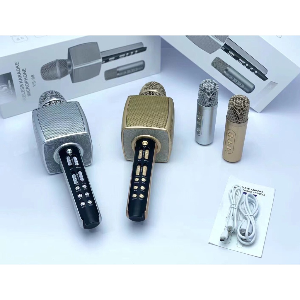 Micro Karaoke Bluetooth YS-98 Kèm 1 Micro Hát Song Ca