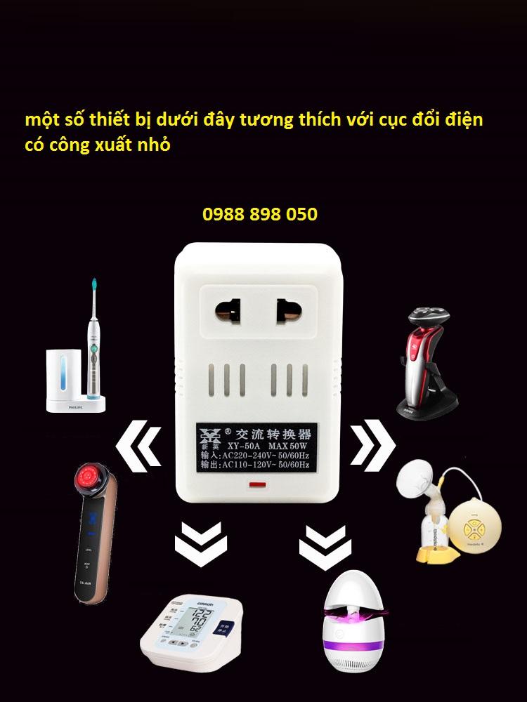 bộ đổi nguồn 220v sang 110v nhỏ gọn chỉ phù hợp cho thiết bị dưới 30w