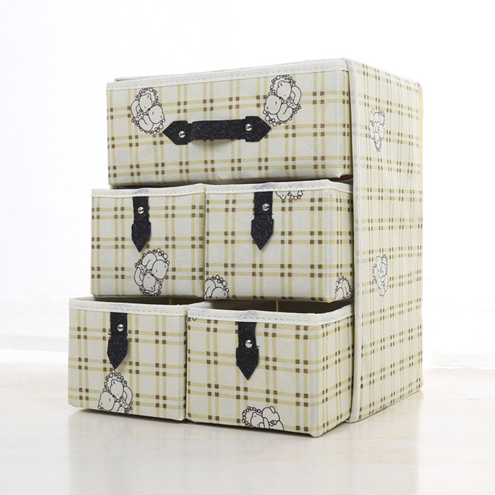 Tủ vải đựng đồ đa năng 3 tầng 5 ngăn chắc chắn, chống thấm, Tủ vải 3 tầng, Cách làm hộp đựng đồ lót