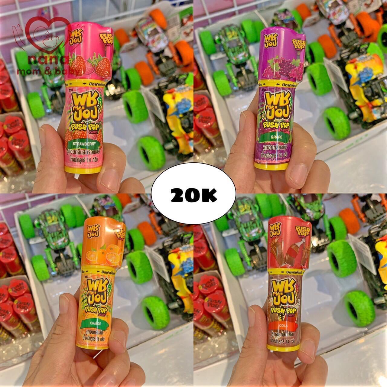 [siêu rẻ] Combo 2 kẹo son môi PUSH POP Mỹ bản Thái Lan