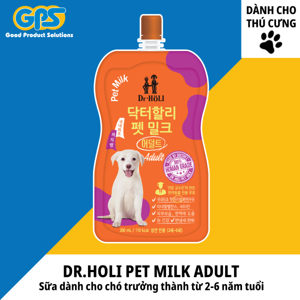 Sữa tươi dinh dưỡng cho chó - Dr.Holi Pet Milk Adult 200ml