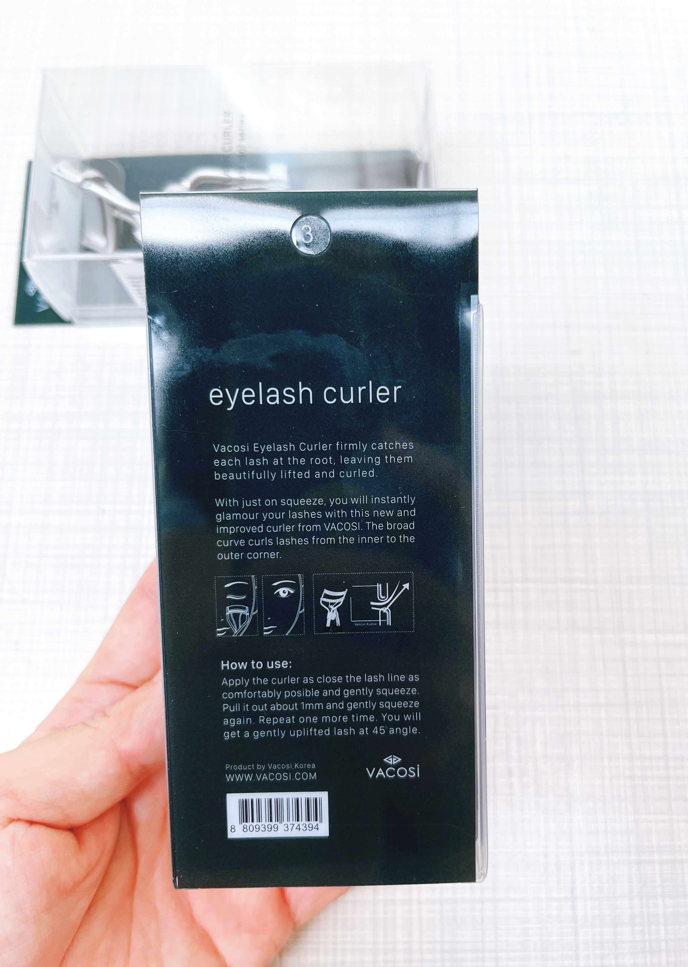 [HCM] ( Chính hãng) Bấm mi Vacosi Modern Lash Curler cán đen BM03