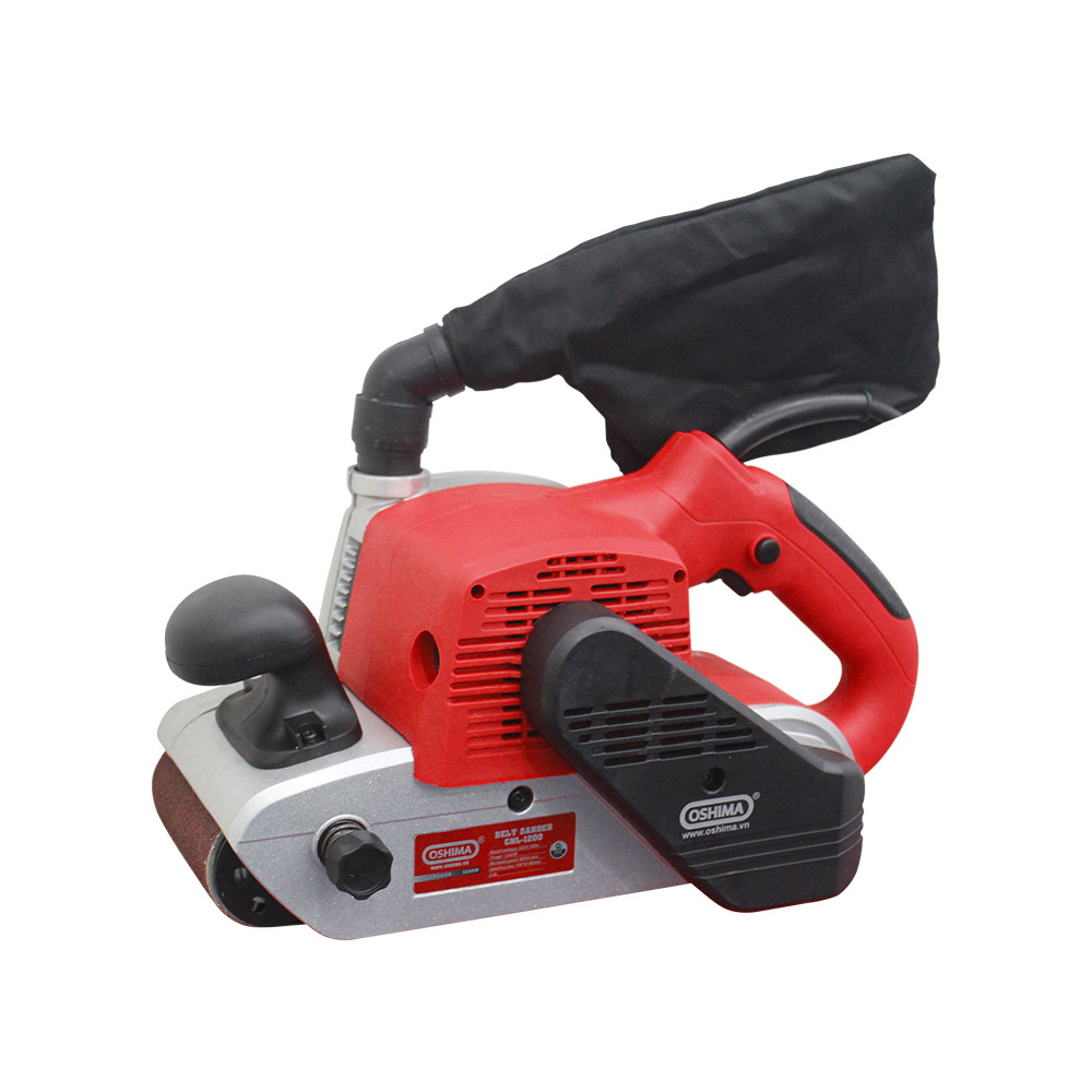 Máy chà nhám đồ gỗ, chà nhám lô cầm tay Oshima CNL-1200 (Đỏ đen)