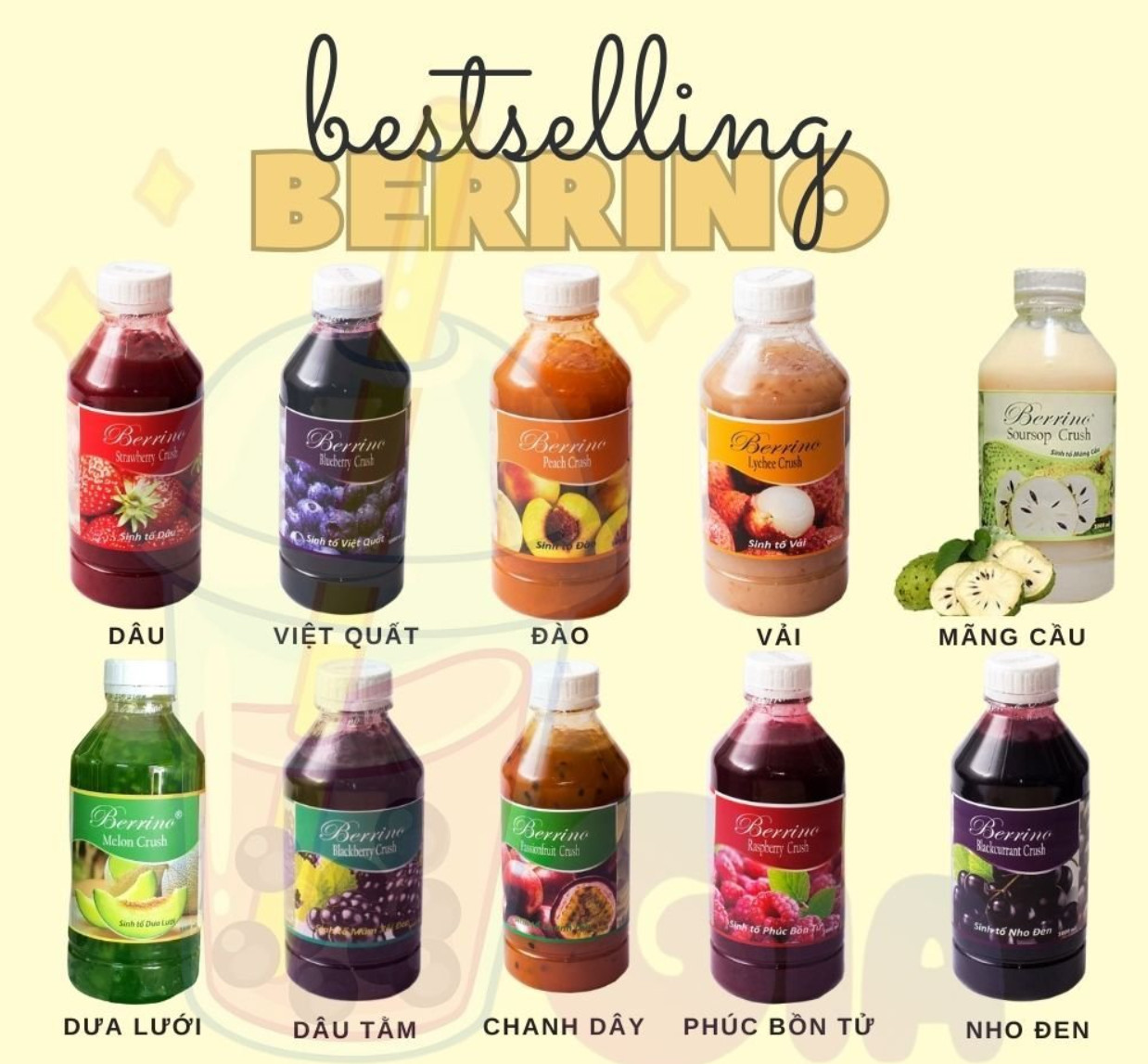 Sinh tố Berrino chai 1L