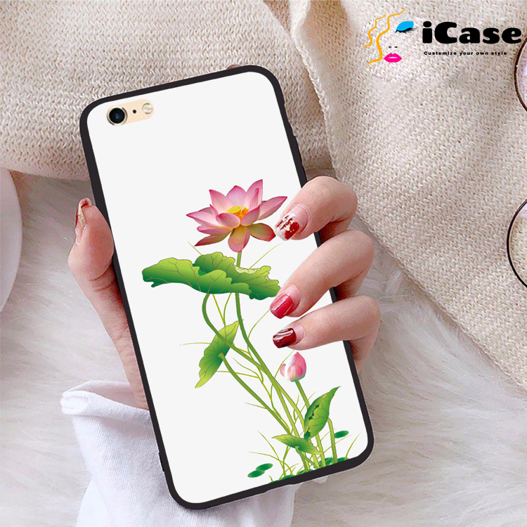 Ốp lưng iPhone 6 Plus viền dẻo TPU BST Sen