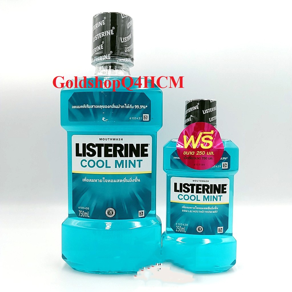 (HCM) Nước súc miệng Listerine 250/750ml Thái Lan