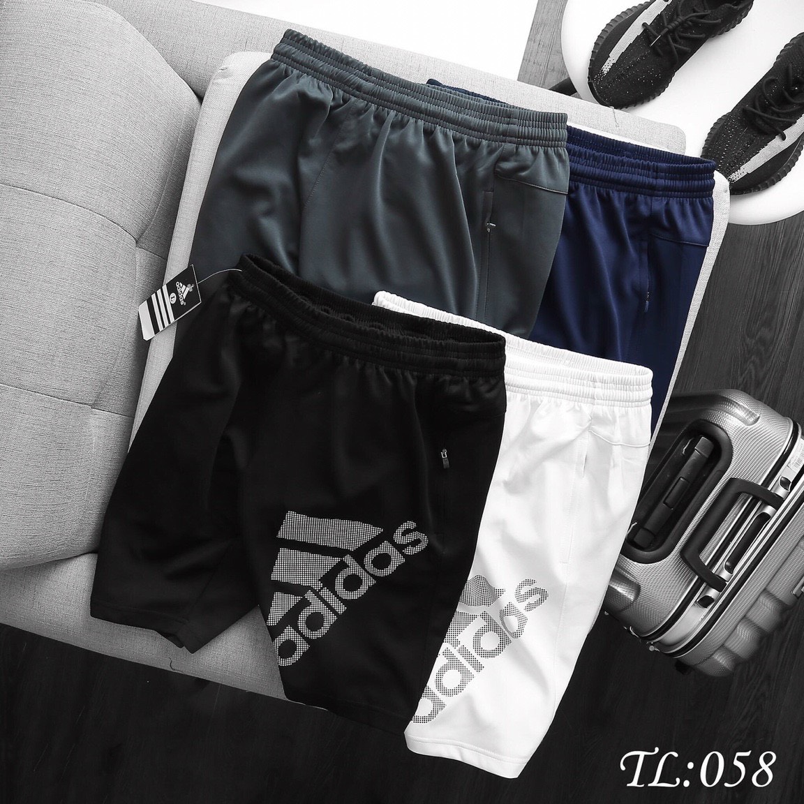 Quần short thể thao nam adidas [FREESHIP] chất poly da