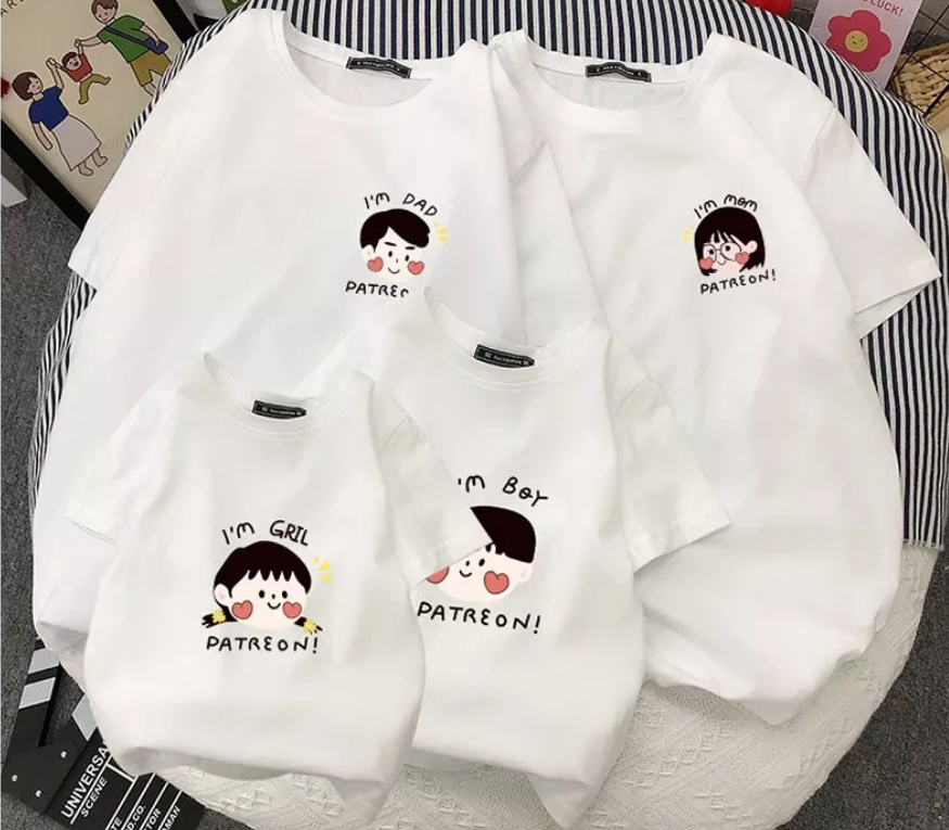 áo đôi mẹ và bé áo gia đình 3/4/5/ người thun cotton minh mát giá sĩ 1 áo