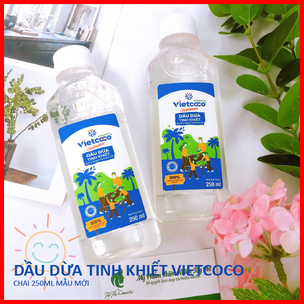 [HCM]Dầu Dừa Tinh Khiết Vietcoco Chai 250ml Mẫu Mới