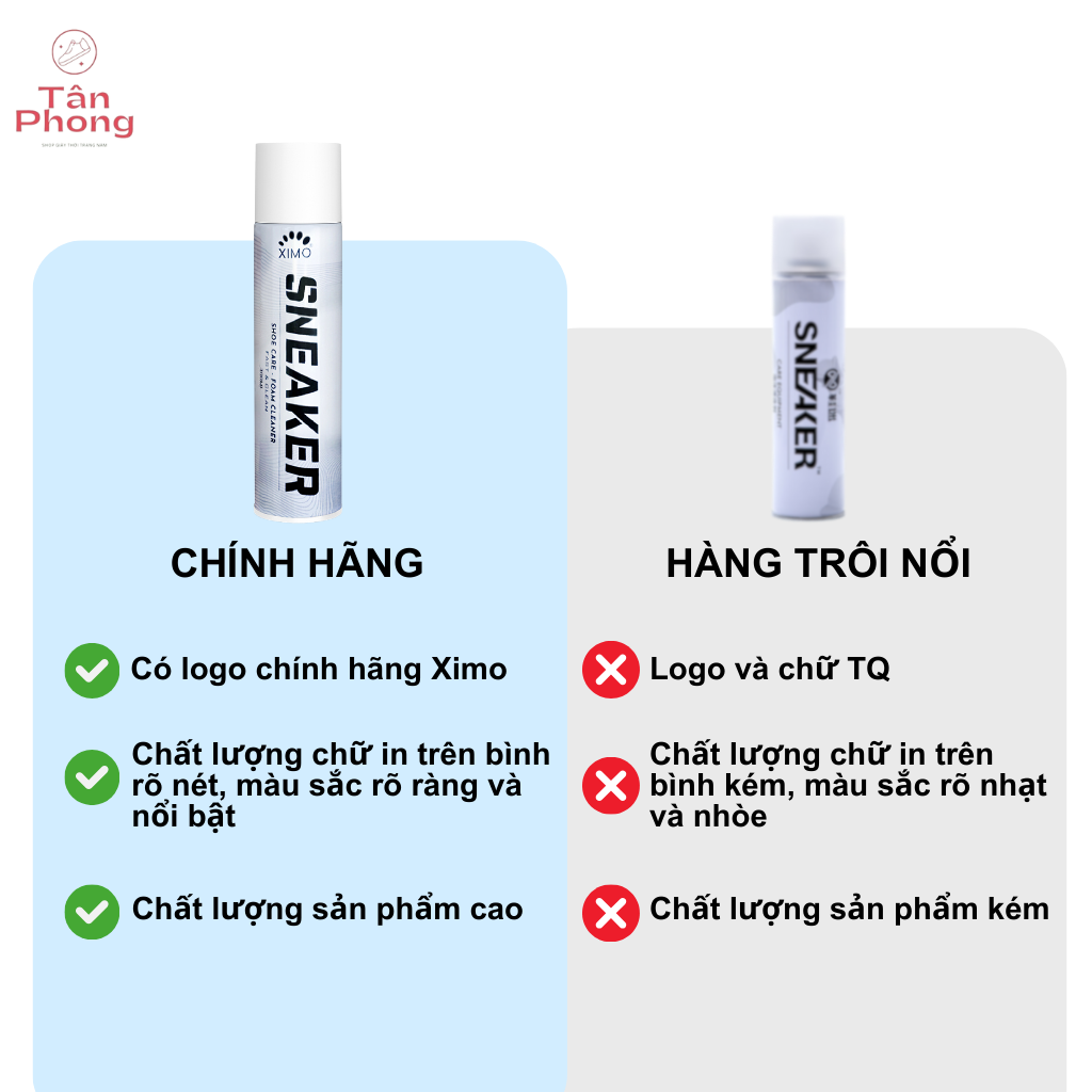 Bình xịt tạo bọt vệ sinh giày XIMO 300ml