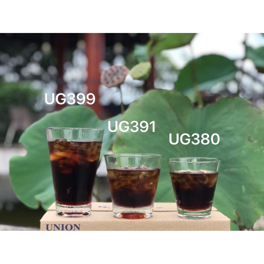 Bộ 6 cốc ly lùn loe cafe cộng cốt dừa sinh tố ug380-ug391-ug399 thái lan các cỡ đẹp cao cấp