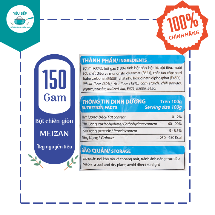 Bột chiên giòn Meizan 150g