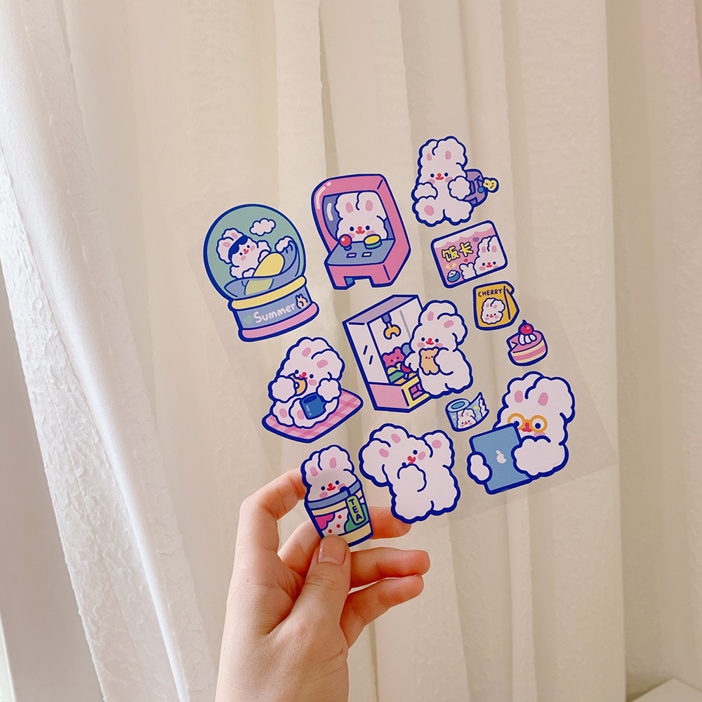 Set Sticker mẫu mới S49 màu tím mộng mơ