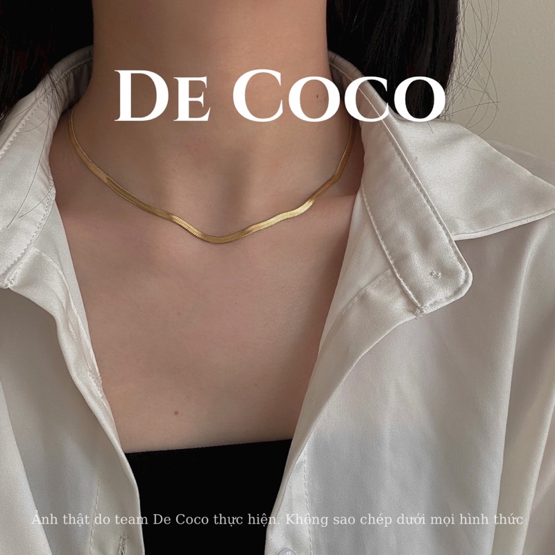 [KHÔNG ĐEN GỈ] Vòng cổ choker basic cao cấp không đen gỉ Decoco
