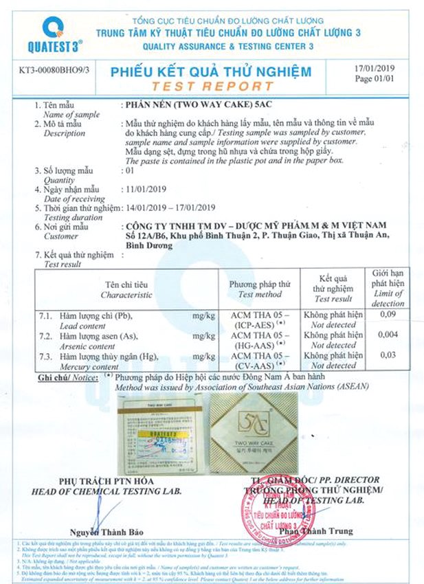 Phấn phủ phấn nén trang điểm kiềm dầu siêu mịn 5AC hàn quốc [Phiếu BH hãng]