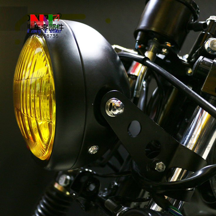 pat bắt đèn pha độ xe racing cafe