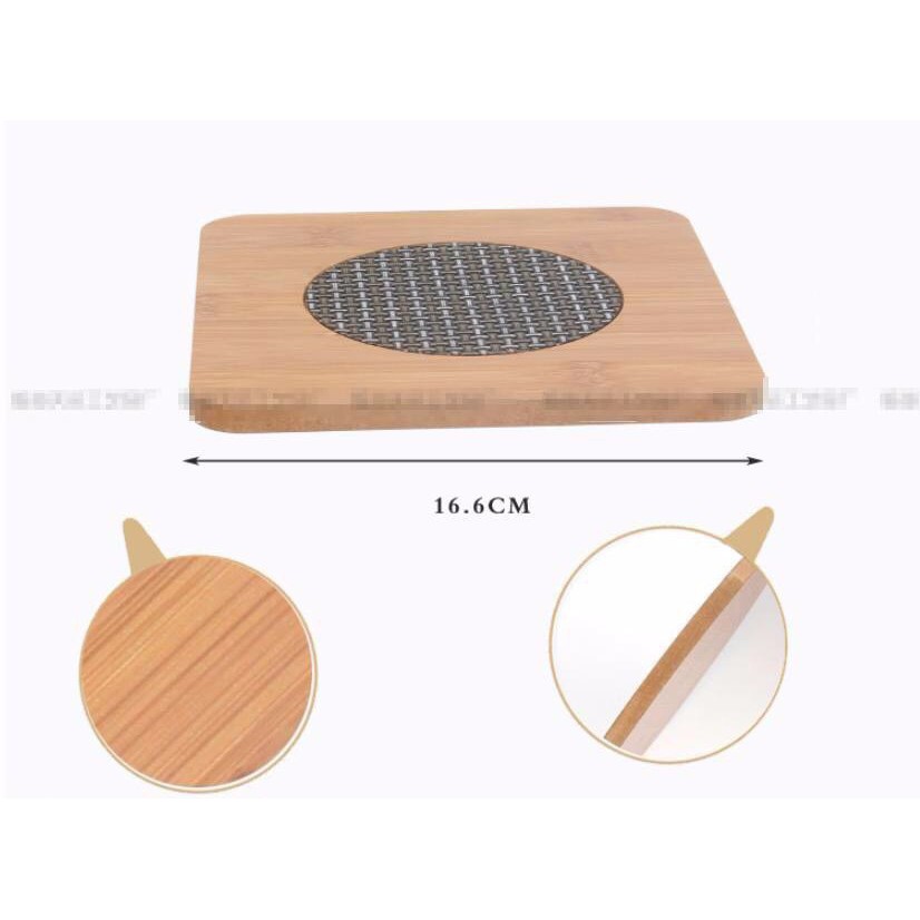 Lót Nồi Gỗ Tre Có Lưới Cách Nhiệt