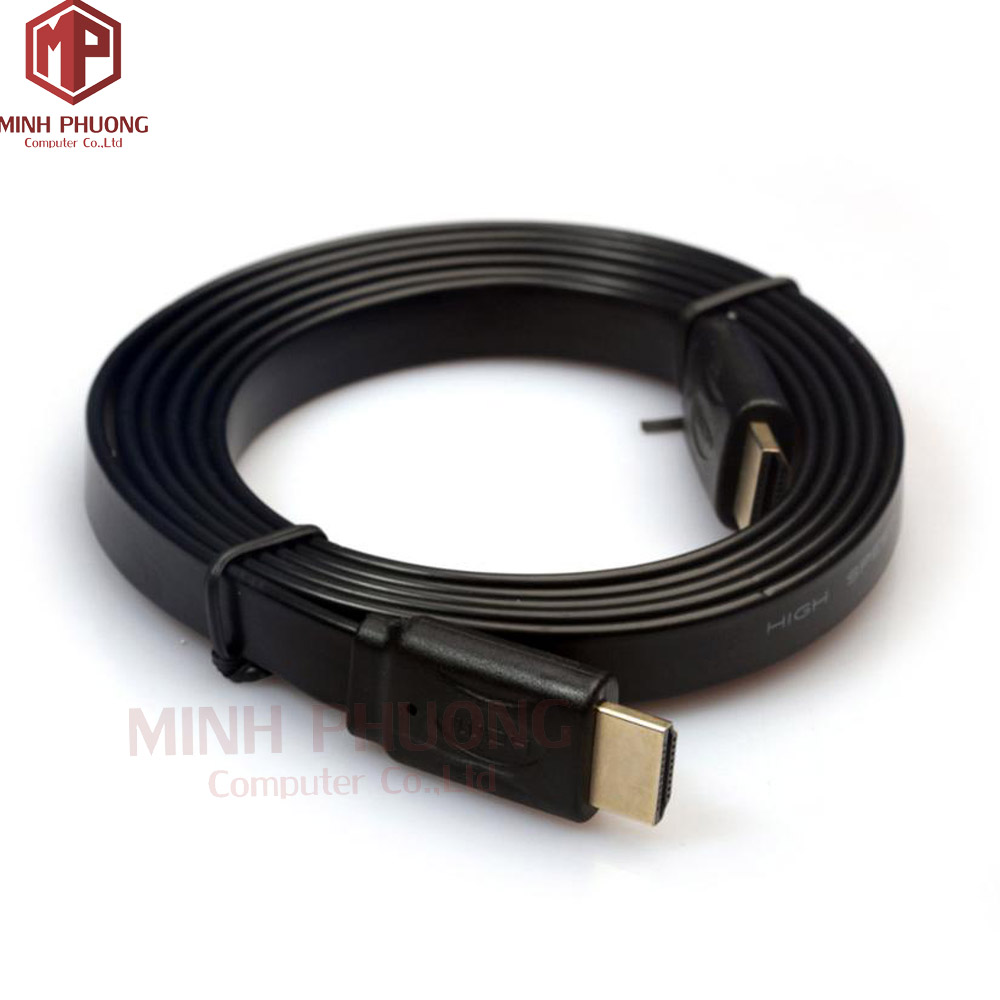 Dây cáp 2 đầu HDMI to HDMI 5M (Dẹt Đen)