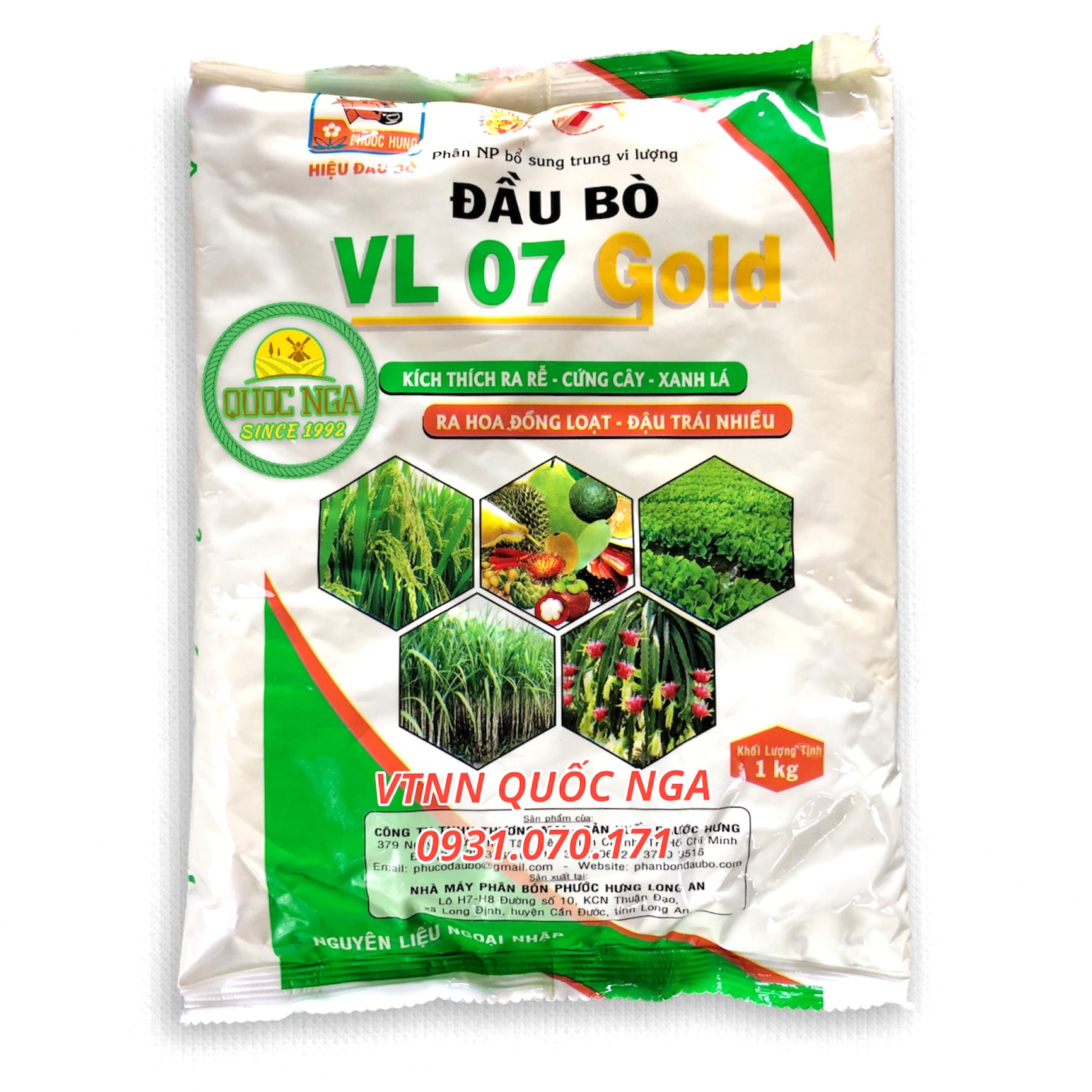 PHÂN BÓN RỄ VL07 TÚI 1kg - CẢI TẠO ĐÁT, KÍCH THÍCH RA RỄ, SIÊU HẠ PHÈN, ĐẺ NHÁNH MẠNH