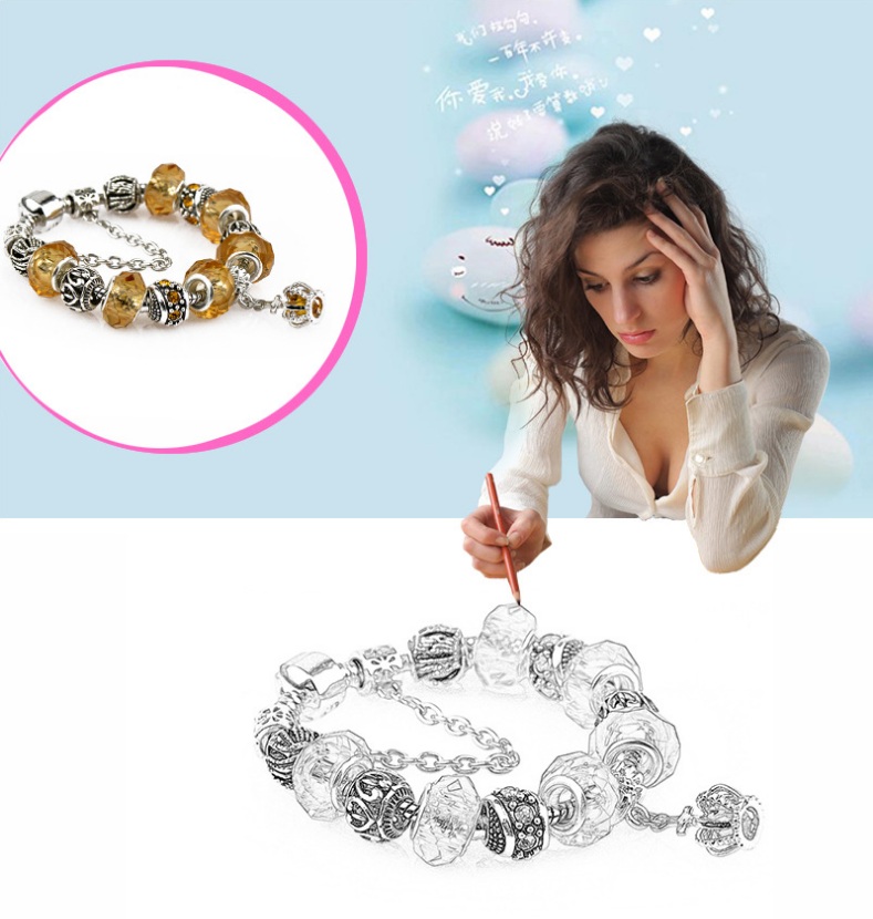 Vòng tay nữ đính hạt Charm DZ37