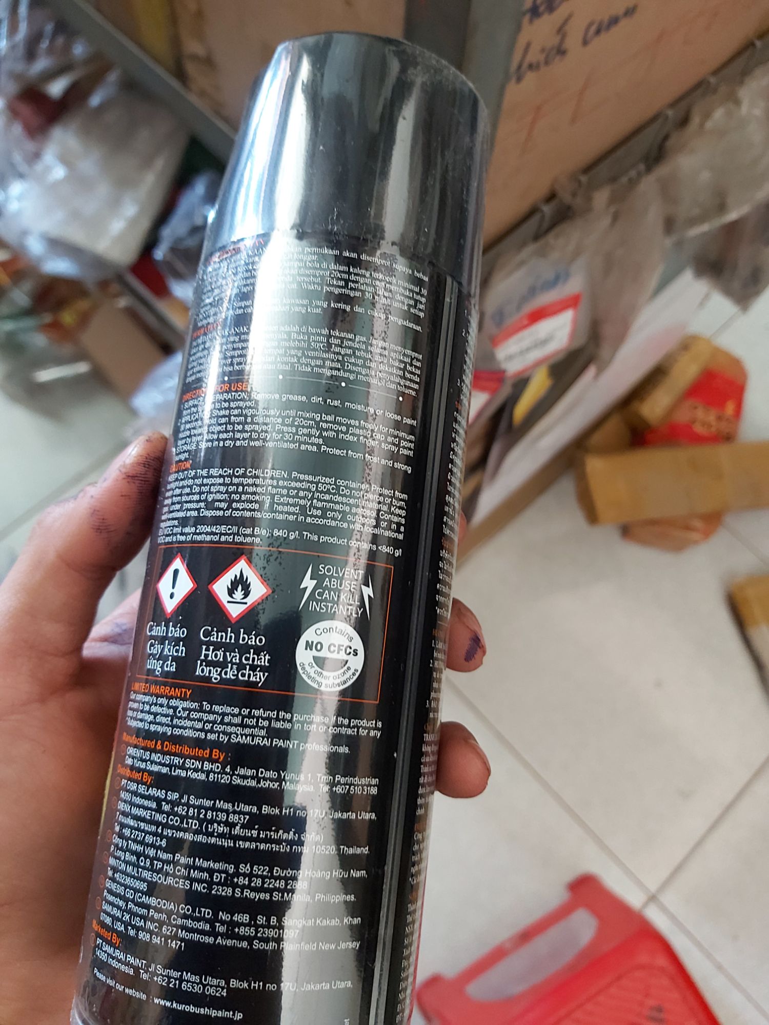 sơn samurai màu đen nhám