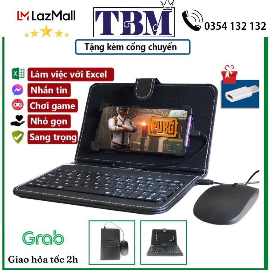 Bao da bàn phím kèm chuột cho Smartphone có hệ điều hành Android máy tính bàng
