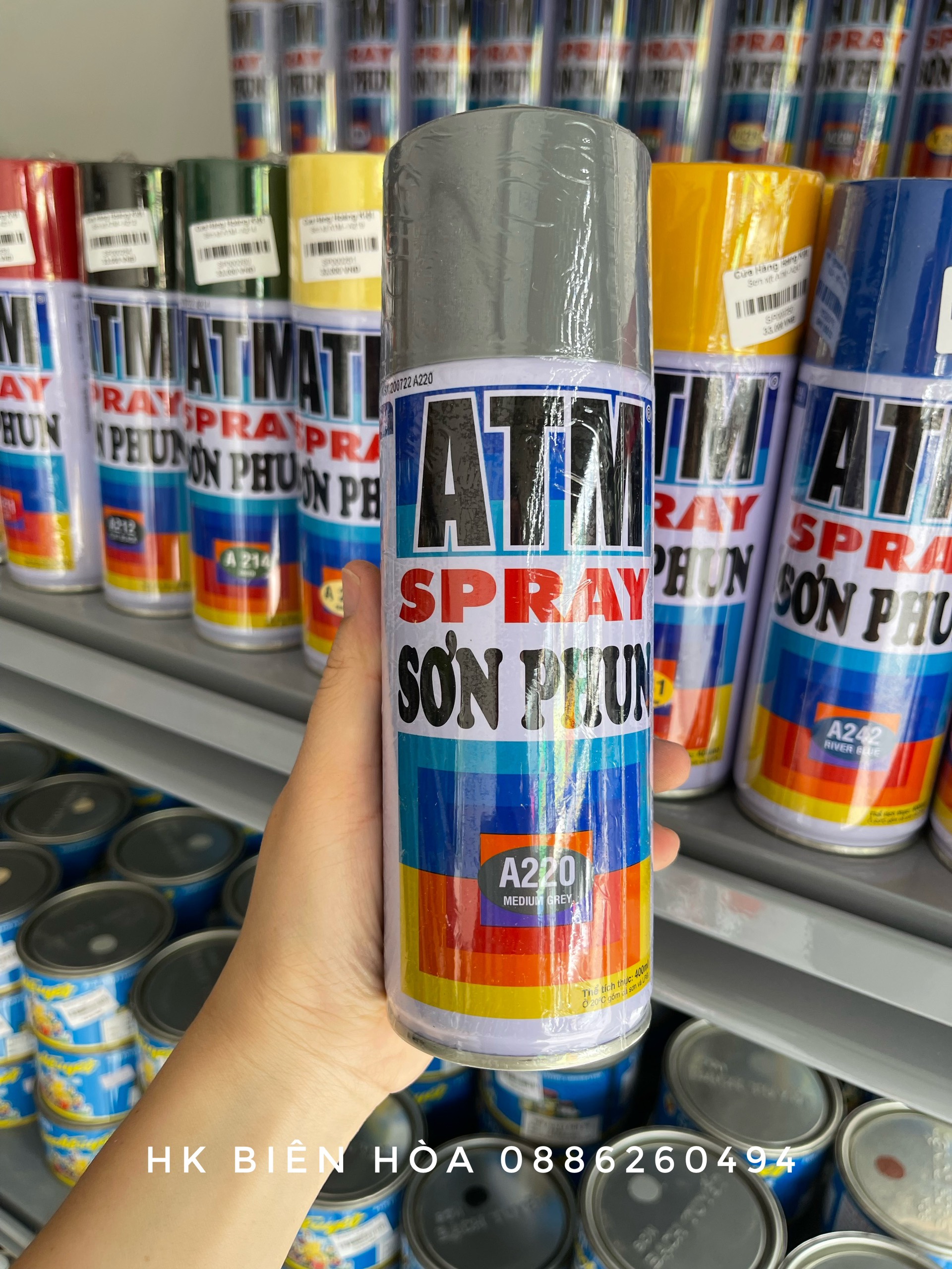 Sơn xịt atm 400ml nhiều màu