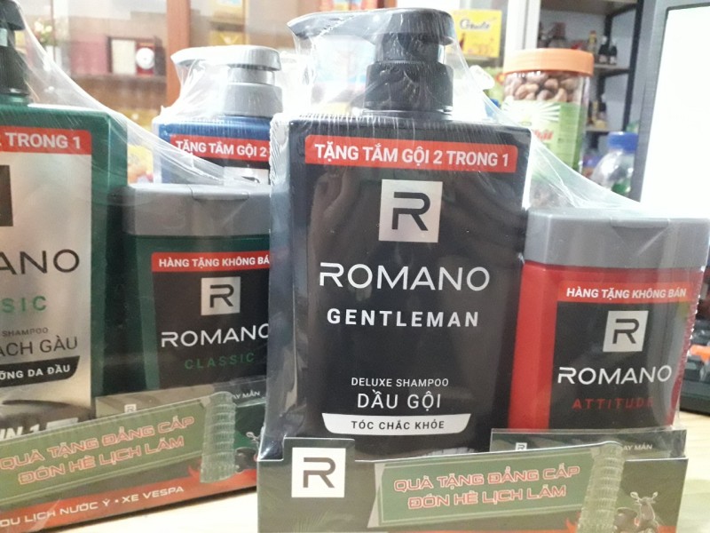 Dầu gội cho tóc chắc khỏe Romano Classic 650gr & tắm gội 2in1 Romano Classic 150gr