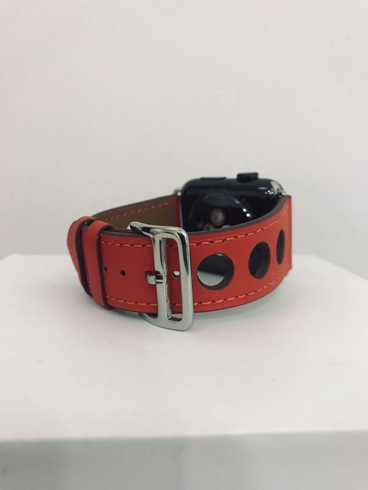 Dây đeo Apple Watch, dây da H.E.R.M.E.S tour rallye 42mm
