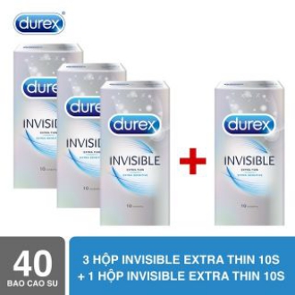 [ HÀNG CHÍNH HÃNG] Bao cao su Durex Invisible 10 bao